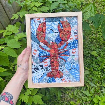 DIY Fabric Art Kit | No-Sew Fabric Mosaic Wall Art Craft with Frame & Tools