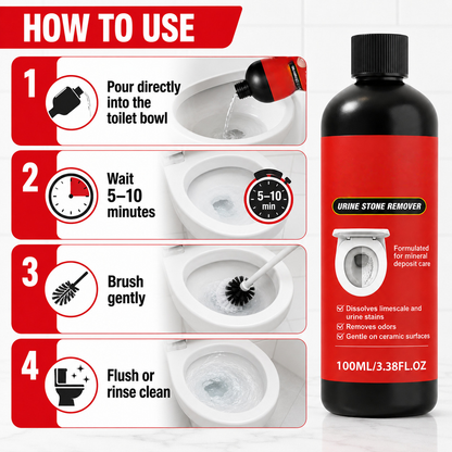 ✨🧪 Powerful Toilet Cleaner | Effortlessly removes years of urine stains and limescale—no strenuous scrubbing required.