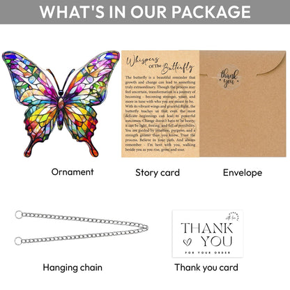 🦋 Butterfly and Rainbow Suncatcher with Story Card