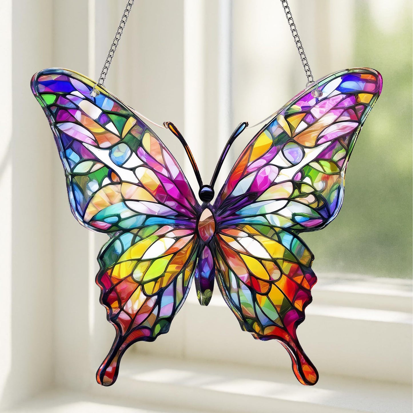 🦋 Butterfly and Rainbow Suncatcher with Story Card