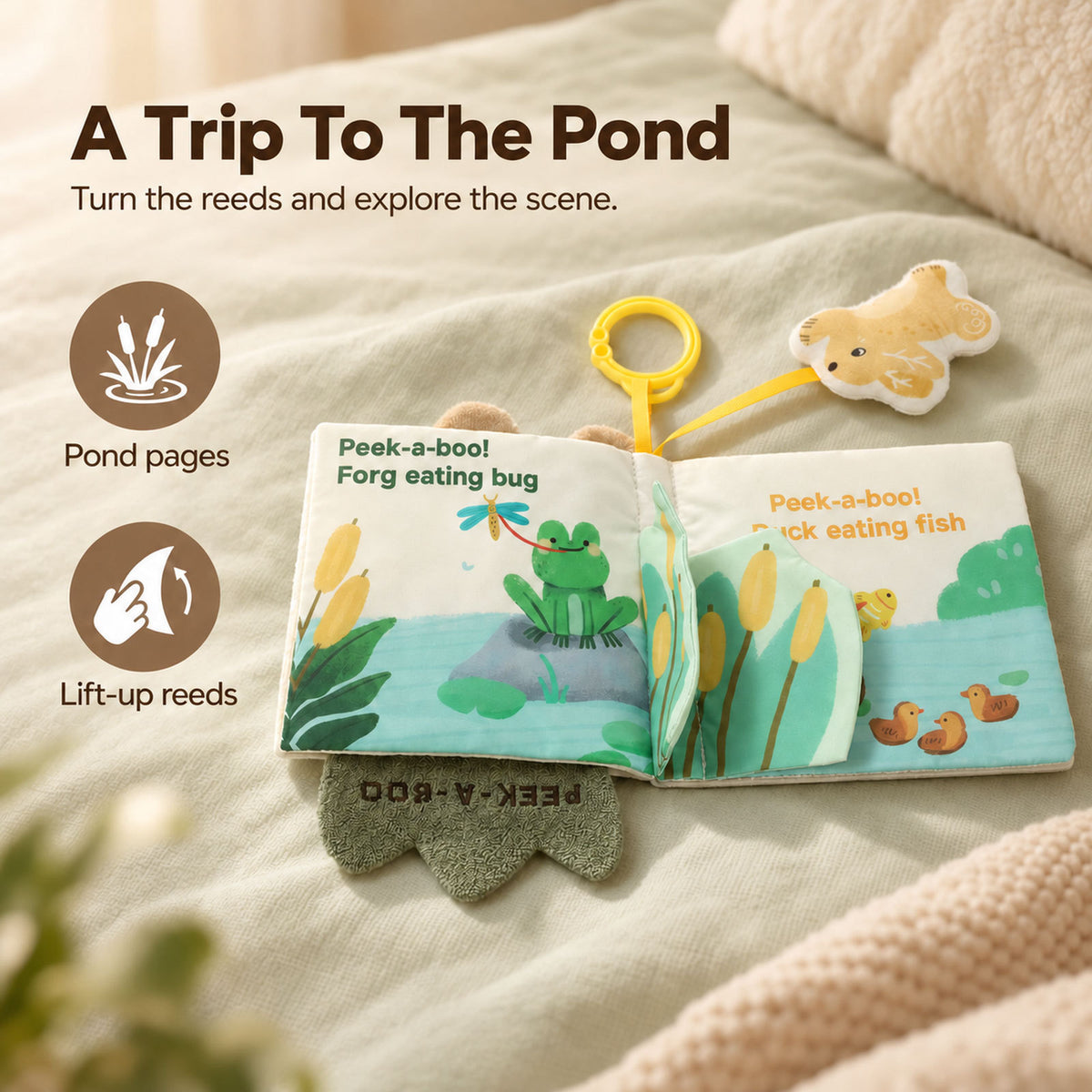🌿Sensory Peekaboo Fabric Book for Infants