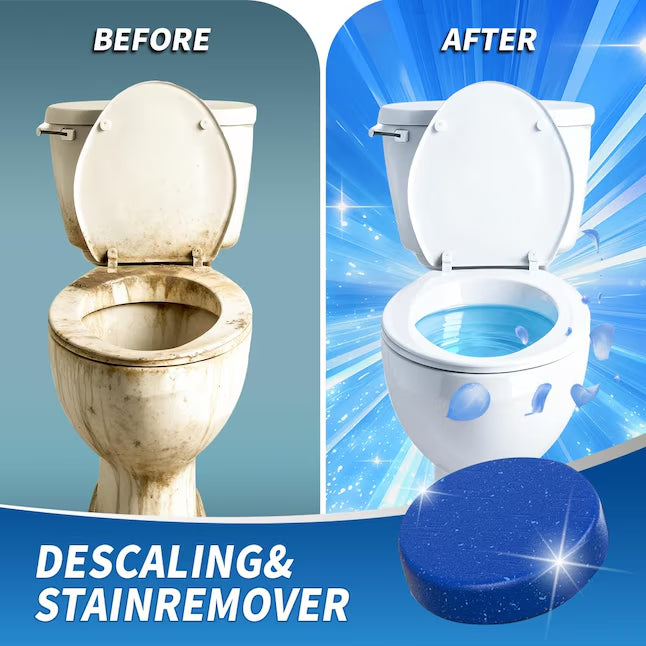 🚽Toilet Tank Cleaner Tablets, Long Lasting Deodorizing Blue Tabs