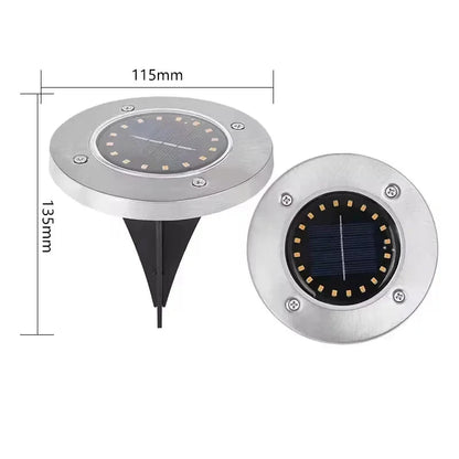 4-Pack Solar Ground Lights – Outdoor Waterproof, Cool White Light