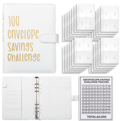 💰100-Day Money-Saving & Savings Logbook--$5,050 Savings Challenge Binder