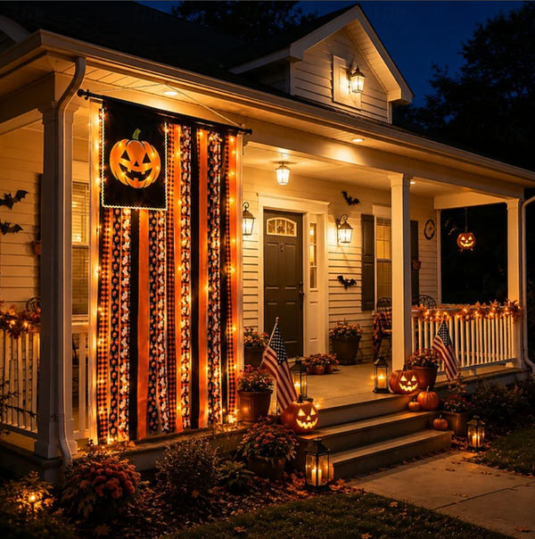🎃Halloween Flag Pumpkin Fabric Ribbon