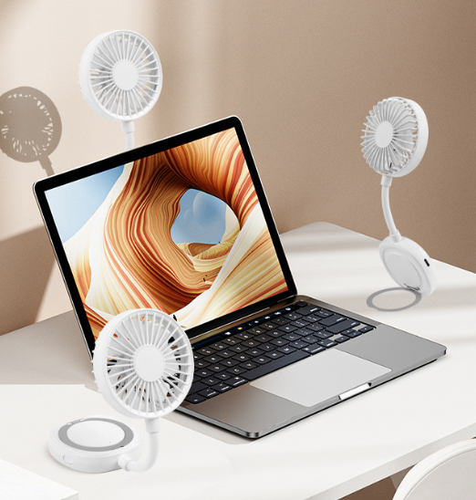 🌬️Magnetic Phone Back Mini Fan | Rechargeable Flexible Gooseneck Portable Fan