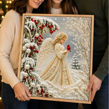🎅🎄 Premium 3D Pearl Christmas Reindeer Diamond Painting Art Kit | Luxury Flocked Canvas with Scratch-Resistant Non-Fading Pearl Beads DIY Holiday Decor⛄️❄️
