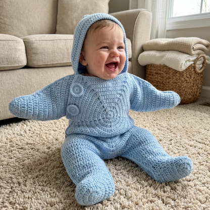 🌟Star Crochet Baby Swaddle Onesie