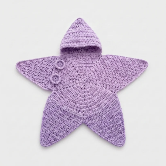 🌟Star Crochet Baby Swaddle Onesie