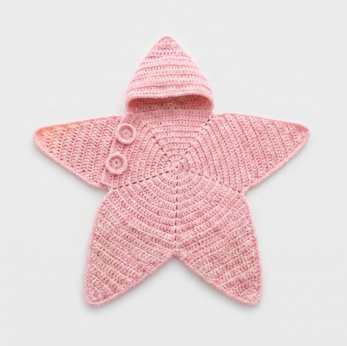 🌟Star Crochet Baby Swaddle Onesie