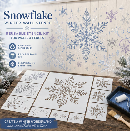 🌿 Garden Wall Stencil, Reusable DIY Kit for Walls, Fences & Patios