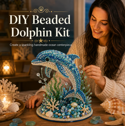 🌊 Ocean Sparkle Animal Craft Kit | Create a Dimensional Underwater Centerpiece with Colorful Beads, Pearls & Coastal Details 🐚✨
