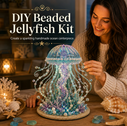 🌊 Ocean Sparkle Animal Craft Kit | Create a Dimensional Underwater Centerpiece with Colorful Beads, Pearls & Coastal Details 🐚✨