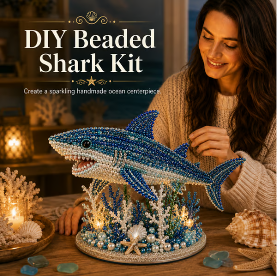 🌊 Ocean Sparkle Animal Craft Kit | Create a Dimensional Underwater Centerpiece with Colorful Beads, Pearls & Coastal Details 🐚✨