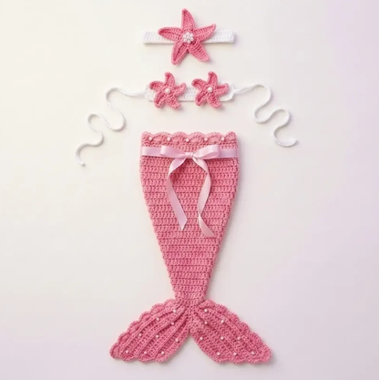 🧜Hand-crocheted baby mermaid sleeping bag