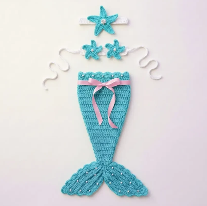 🧜Hand-crocheted baby mermaid sleeping bag