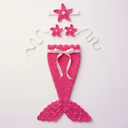 🧜Hand-crocheted baby mermaid sleeping bag