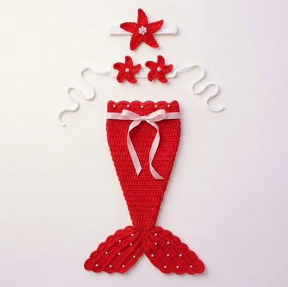 🧜Hand-crocheted baby mermaid sleeping bag