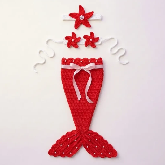 🧜Hand-crocheted baby mermaid sleeping bag