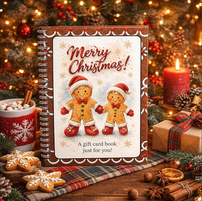 🎄 Holographic Christmas Gift Card Book – A Surprise on Every Page (Durable Hardcover Edition) 🎉