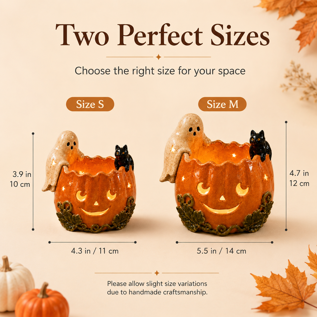 ✨Ghost Cat Pumpkin Lantern Candle Holder🎃