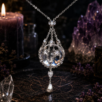 ✨Celestial Crystal Cage Pendant Necklace
