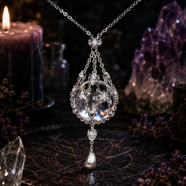 ✨Celestial Crystal Cage Pendant Necklace