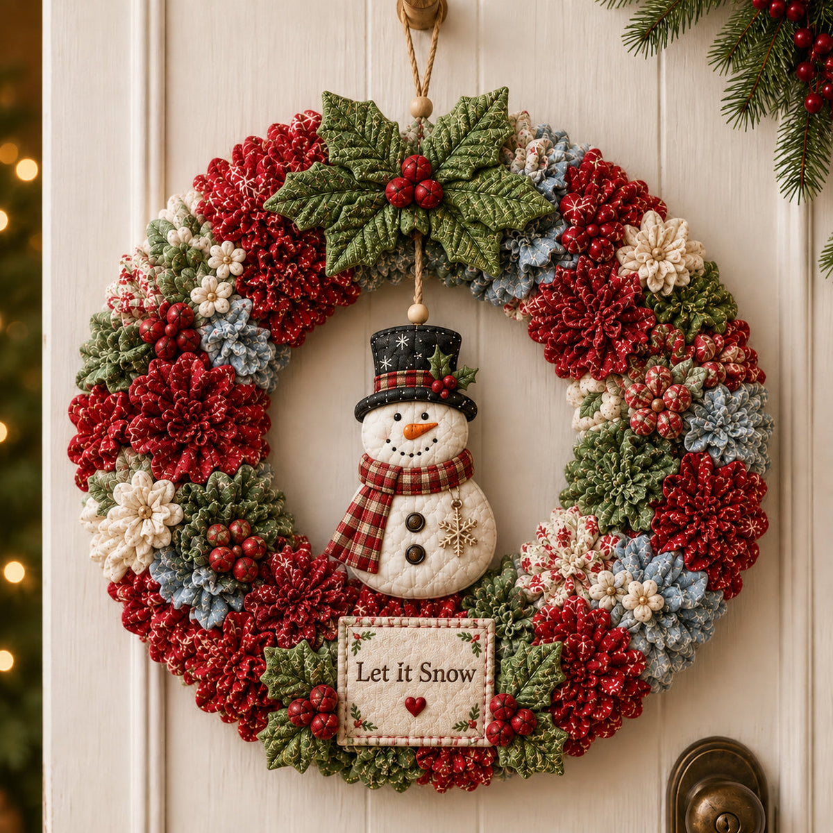 🔥50% Off Last Day🎄 3D Fabric Poke Wreath DIY Kit