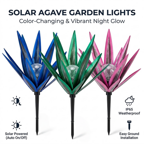 🌞Solar Agave Garden Stake Light