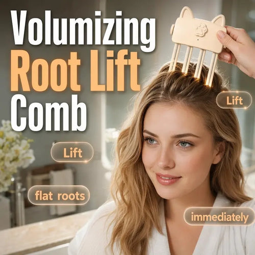 🐱 Cute Cat‑Ear Root Volume Heating Comb
