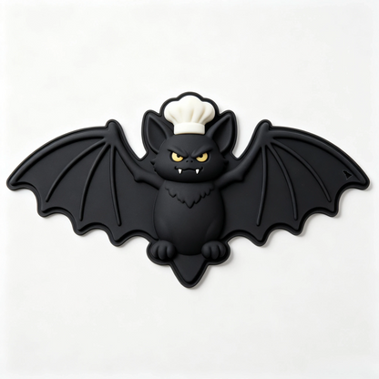 🎃 Halloween Heat-Resistant Mat Set (3 PCS) – Exclusive Ghost, Bat & Pumpkin Chef Design – Spooky Kitchen Decor & Table Protector 🎃