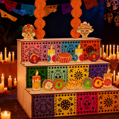 🏵️Day of the Dead Wooden Altar Display Set