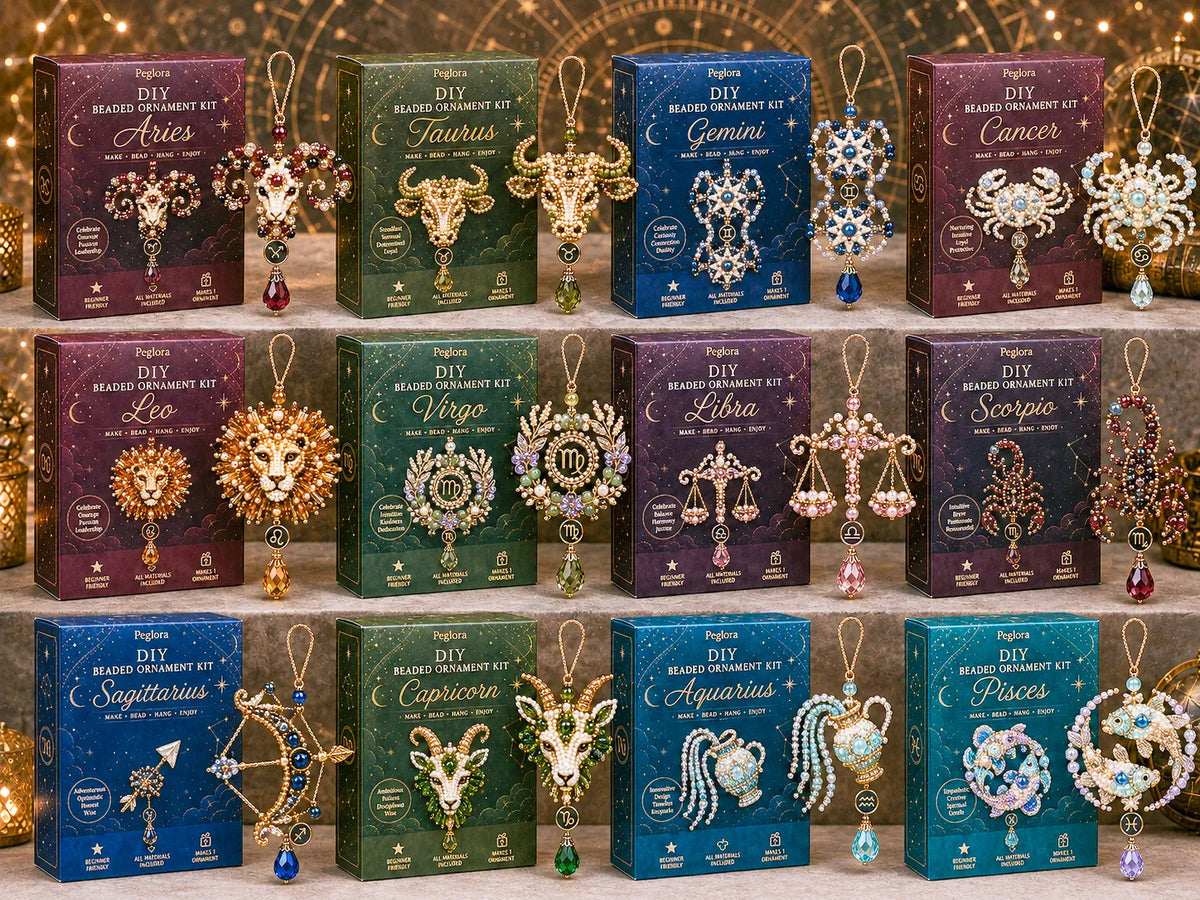 ✨ Zodiac Blessing Beaded Ornament DIY Kit – Create A Meaningful Handmade Keepsake Inspired By Your Star Sign