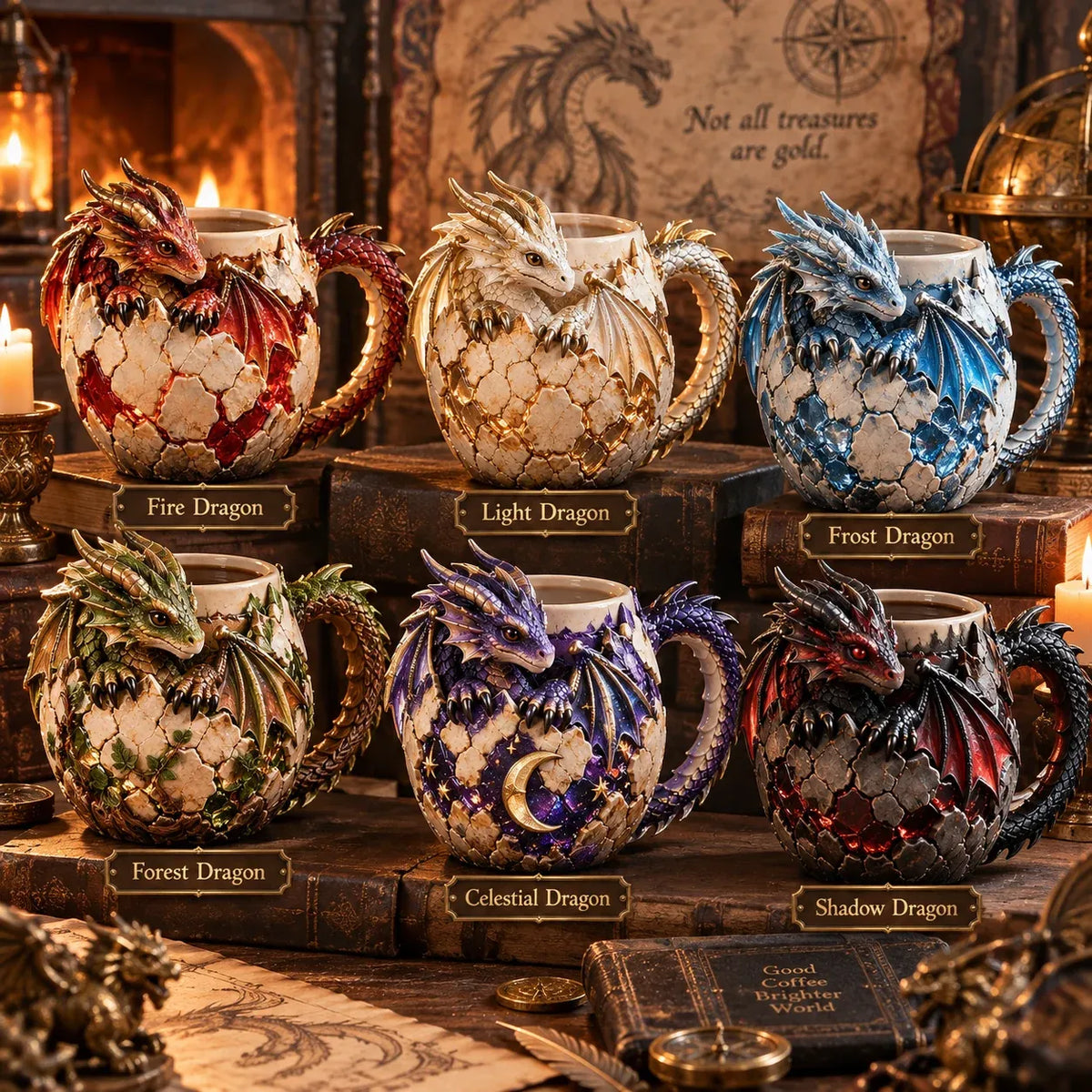 🐉🥚Dragon Egg Fantasy Sculpted Mug | 14oz Resin Coffee Cup for Dragon Lovers
