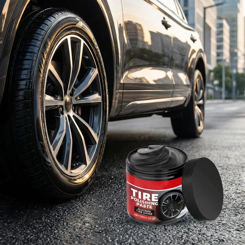 🎉✨Tire Shine Balm with Sponge – Restore a Deep Black Finish