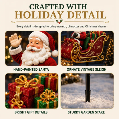 🔥Free Shipping - 🎅✨ 2026 New Santa’s Flying Sleigh Gift Cascade –  Christmas Garden Light