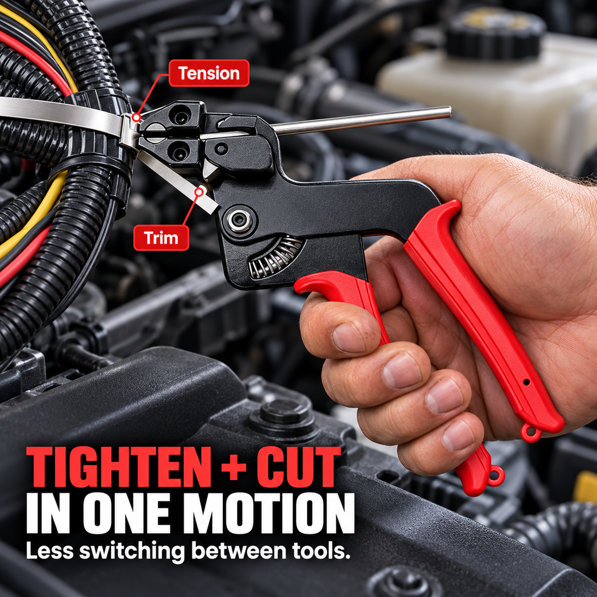 🔧 Heavy-Duty 304 Stainless Steel Cable Tie Tensioning Tool Kit