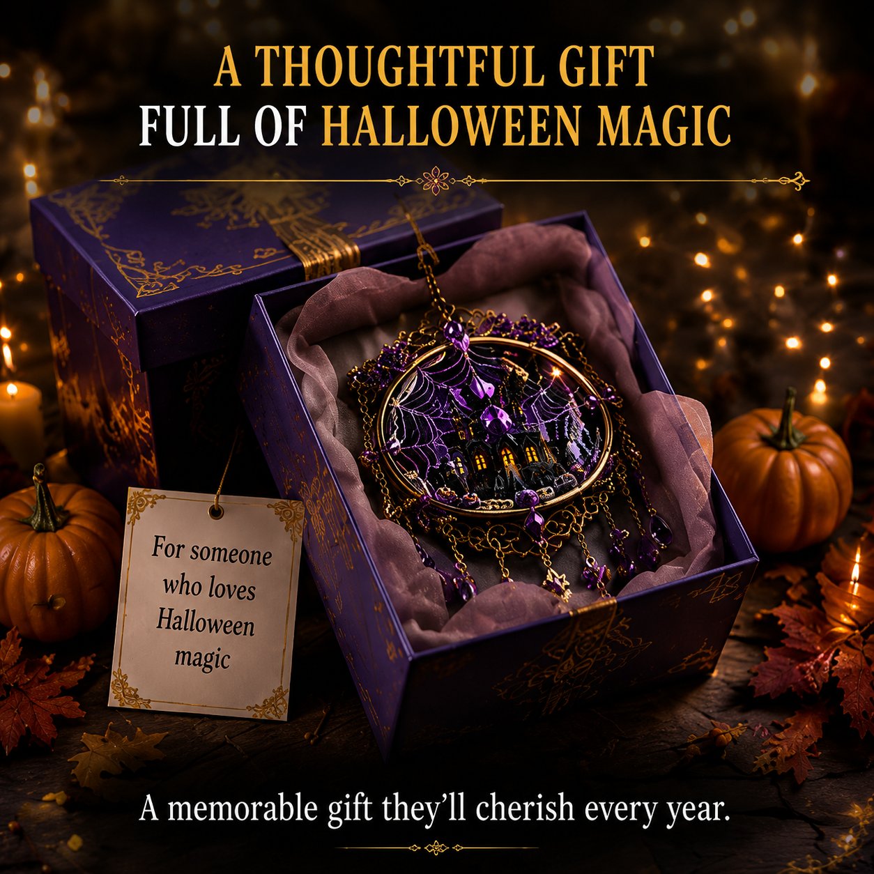 🎁Halloween Special Offer 50% OFF –🏰🎃Halloween Light-Catching Hanging Ornament