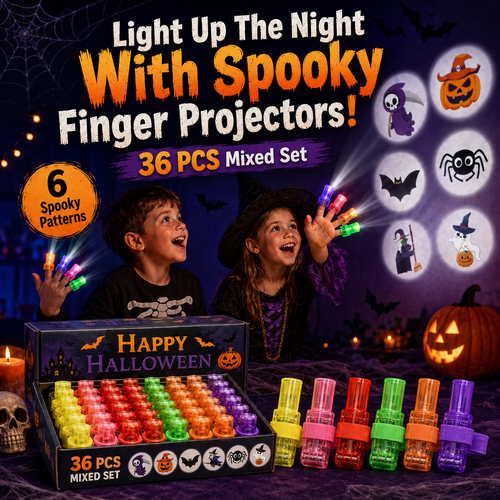 👻 LED Projection Finger Lights