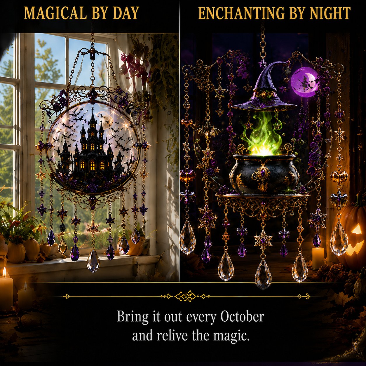 🎁Halloween Special Offer 50% OFF –🏰🎃Halloween Light-Catching Hanging Ornament