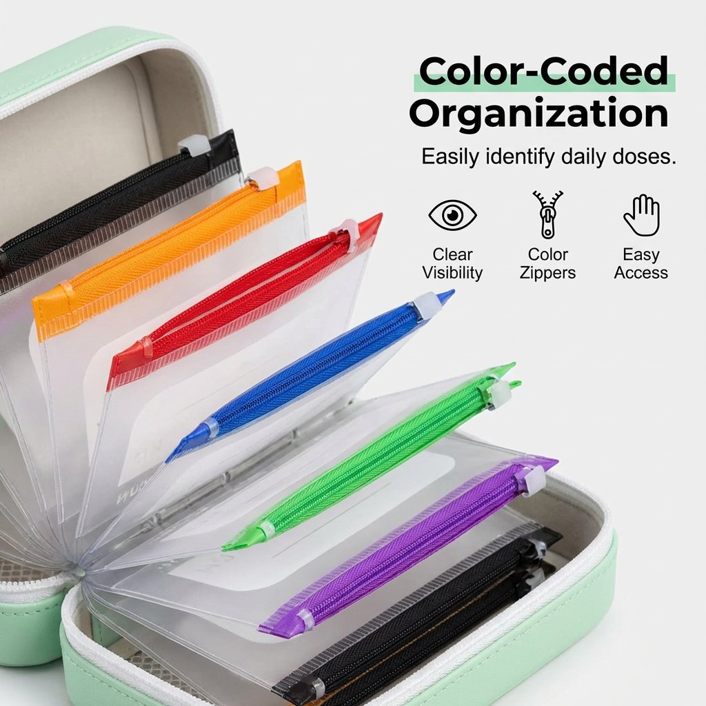 💊A8 Waterproof Pill Pouch Set –  14 Days of Meds & Vitamins💧Waterproof & Crush-Resistant Shell