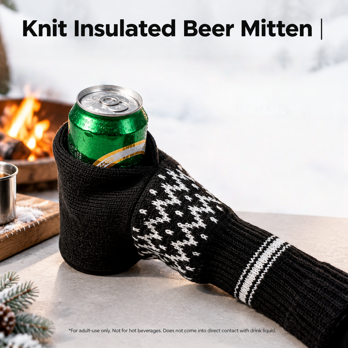🧤Knit Insulated Beer Mitten