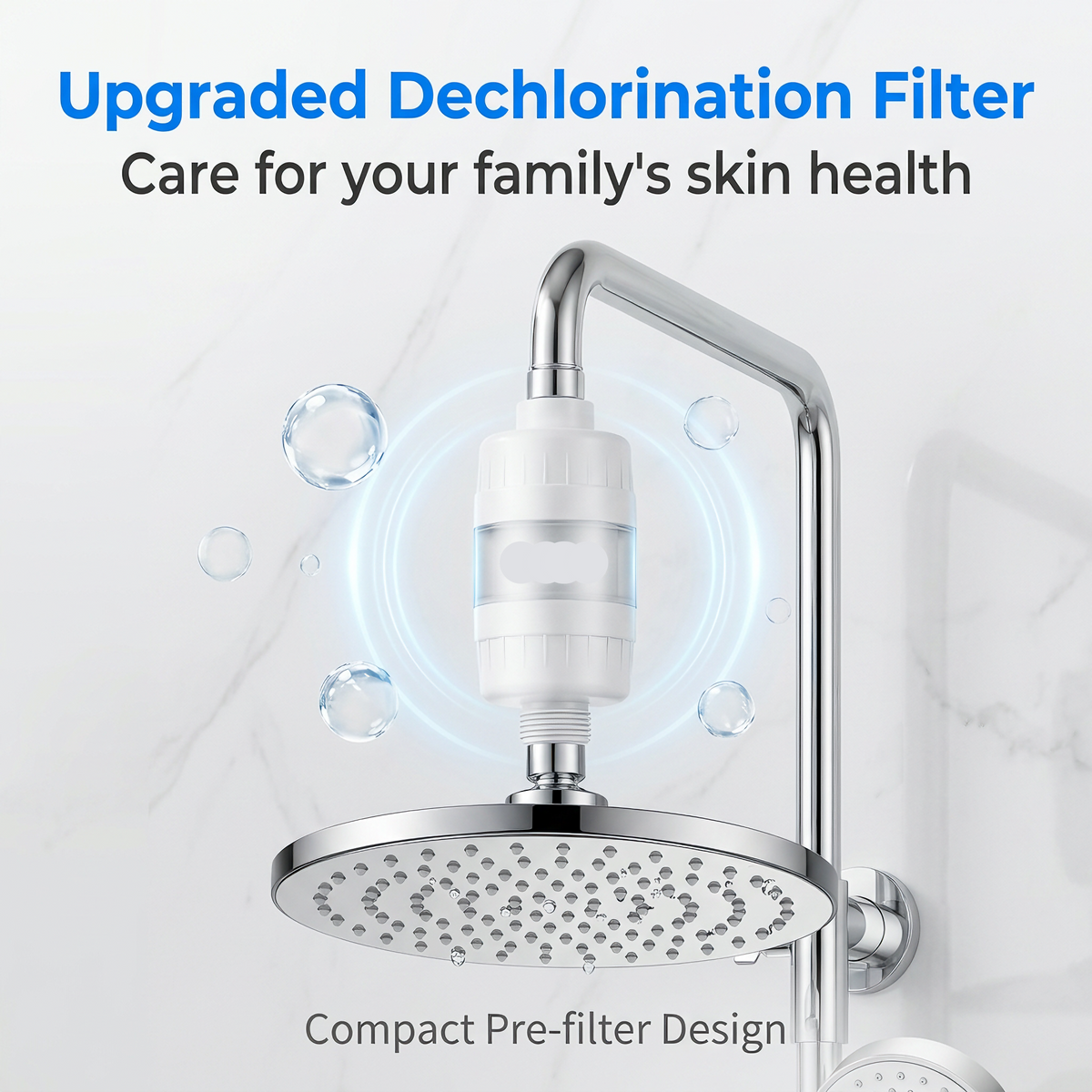 💧Home water purifier shower head pre-filter with replaceable PP cotton filter