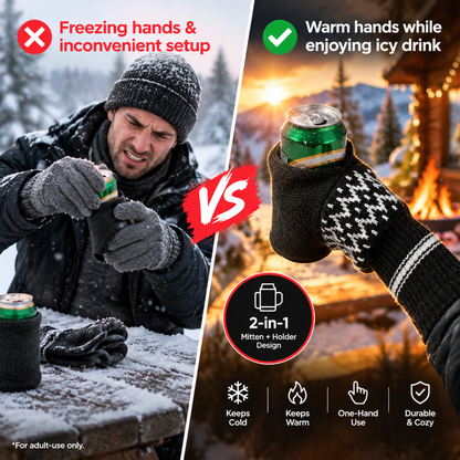🧤Knit Insulated Beer Mitten