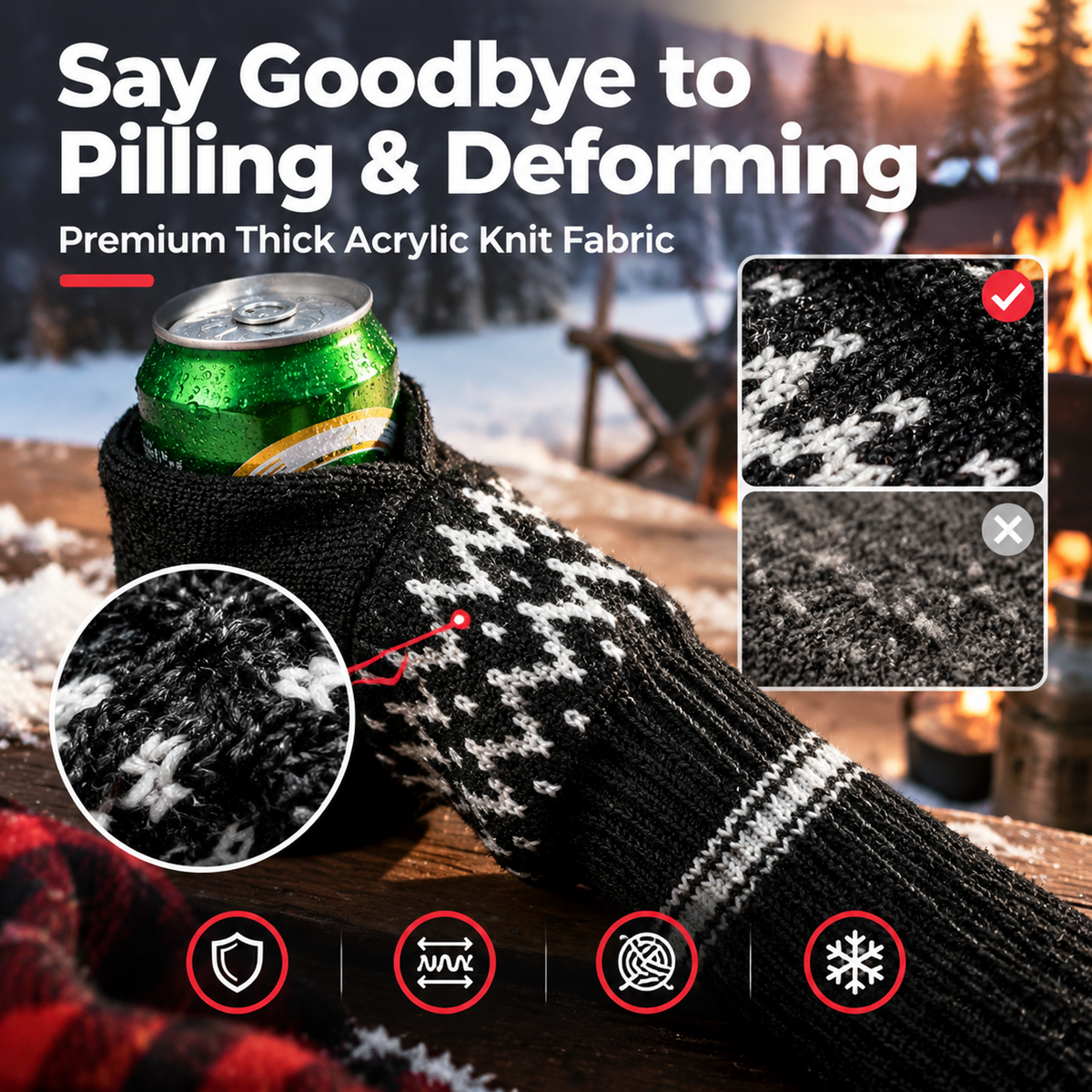 🧤Knit Insulated Beer Mitten