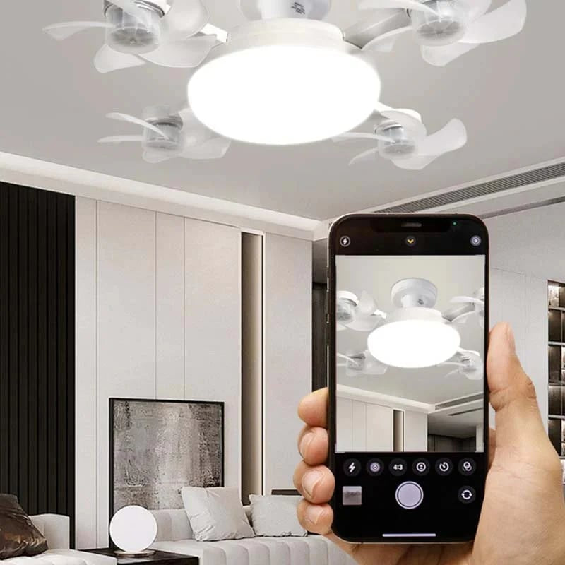 🌀E27 Socket Ceiling Fan Light – 2-in-1 LED Light & Quiet Fan with Remote Control
