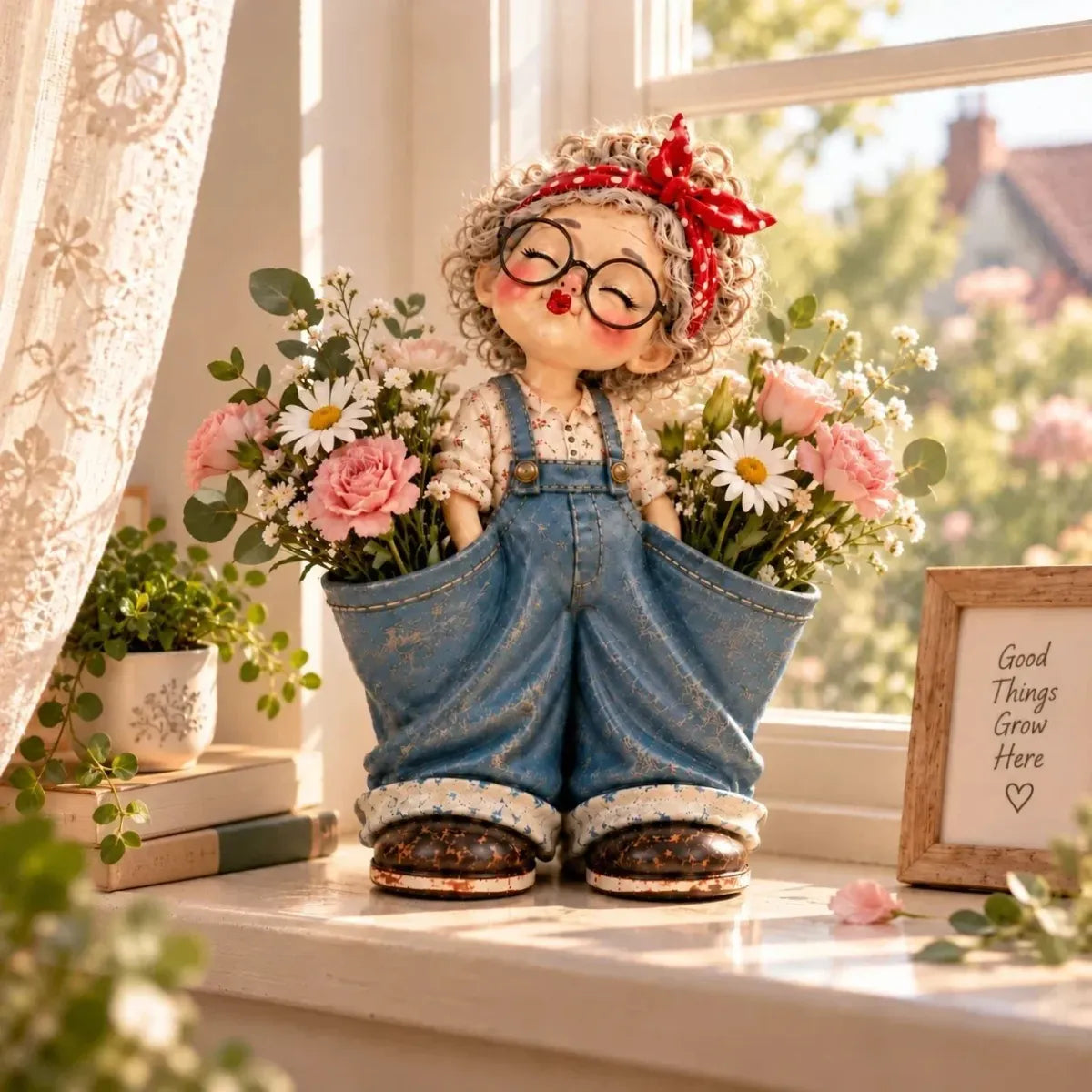 🌟Retro Girl Makeup Brush Holder – Cute Vintage Vanity Organizer