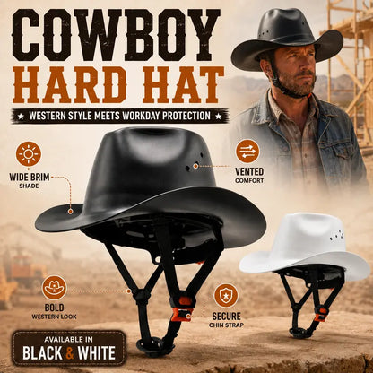 🤠Cowboy Hard Hat |Western‑Style Meets Heavy‑Duty Jobsite Safety