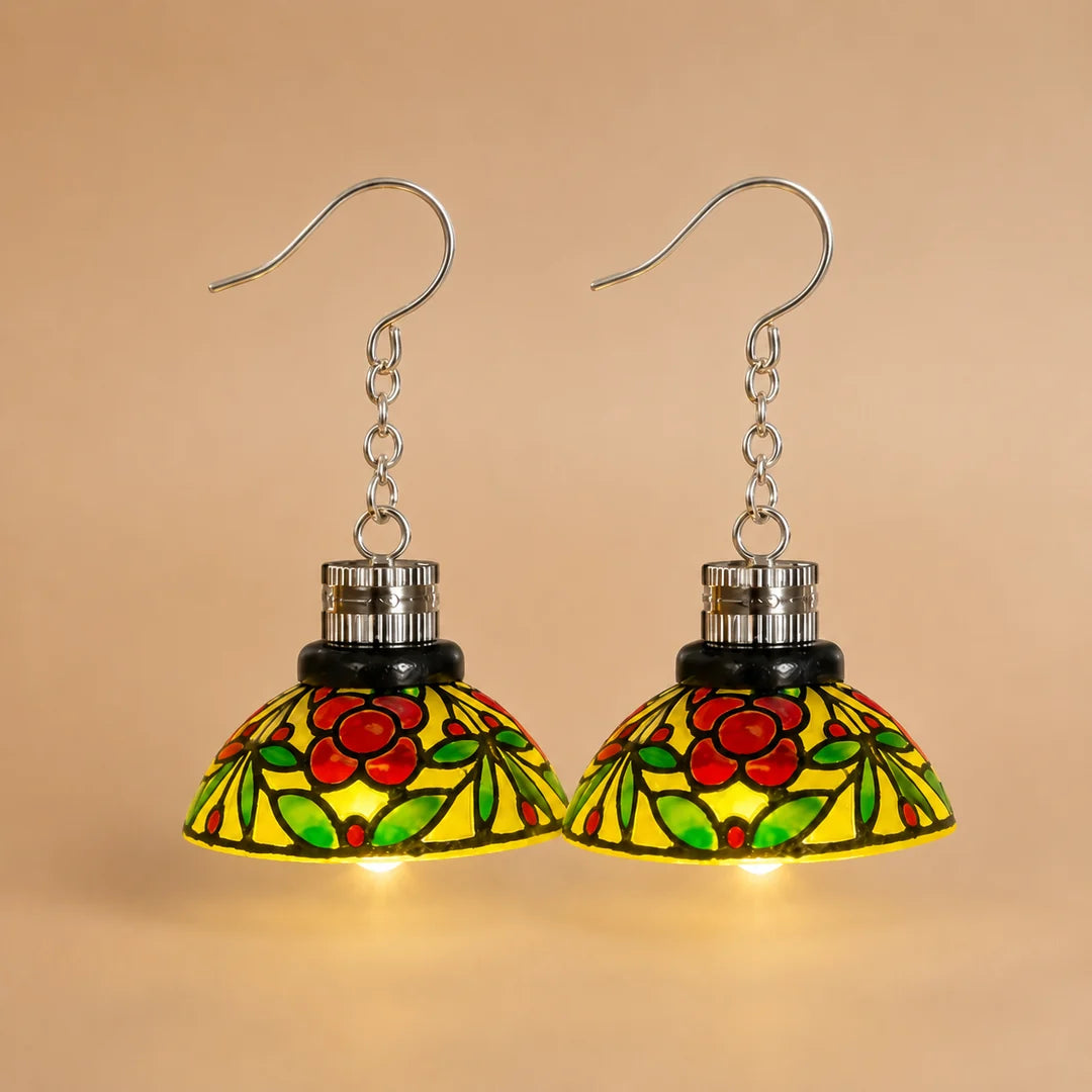 💡Handmade Vintage Light-Up Chandelier Earrings