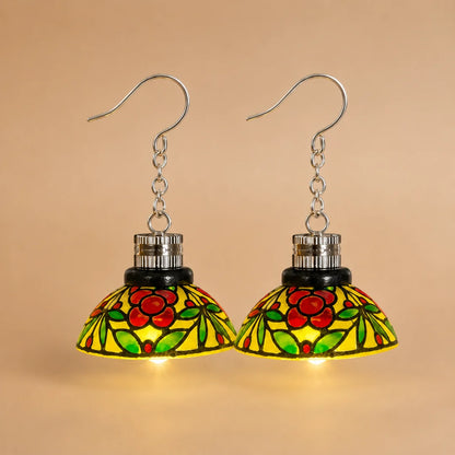 💡Handmade Vintage Light-Up Chandelier Earrings